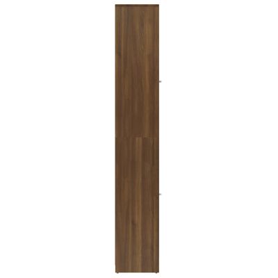vidaXL Dulap de baie, stejar maro, 30x30x183,5 cm, lemn prelucrat