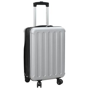 vidaXL Valiză cu blocare Argintiu 34 x 23 x 55.5 cm Plastic ABS