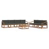 vidaXL Set de canapele de exterior 8 buc. Natural și Antracit