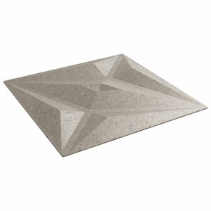 vidaXL Panouri de perete Stea 12 pcs Beton Star 50 x 50 cm Spumă XPS
