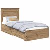 vidaXL Cadru de pat Stejar Artizanal 90 x 200 cm Lemn prelucrat