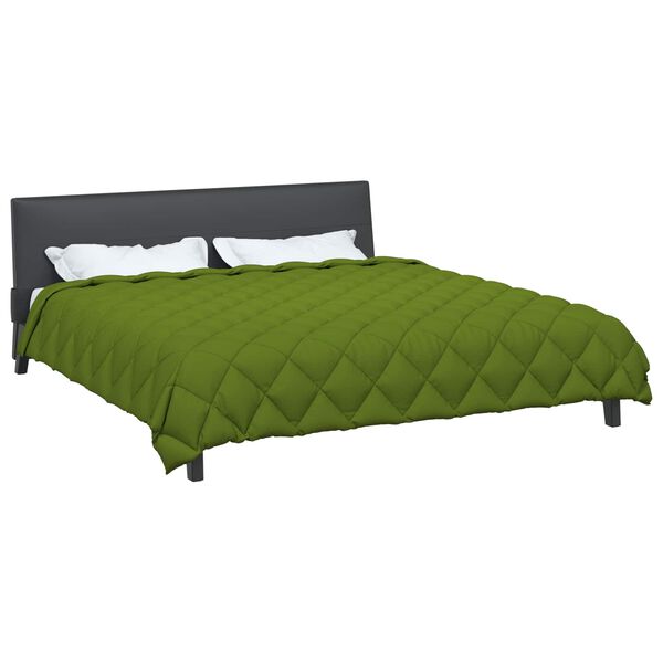 vidaXL Duvet de iarnă Verde 240 x 200 cm Microfibră