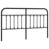 vidaXL Tăblie de pat de schimb metalică, negru, 160 cm
