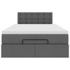 vidaXL Pat otoman cu saltea țesătură gri &icirc;nchis 120x190 cm