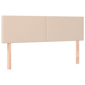 vidaXL Tăblii de pat 2 buc. cappuccino 72x5x78/88 cm piele ecologică