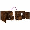 vidaXL Dulap de baie, stejar afumat, 65x33x60 cm, lemn prelucrat