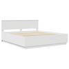 vidaXL Cadru de pat cu headboard Alb 200 x 200 cm Lemn compozit