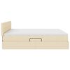 vidaXL Pat cu storage cu saltea Creme 200 x 200 cm Piele artificială