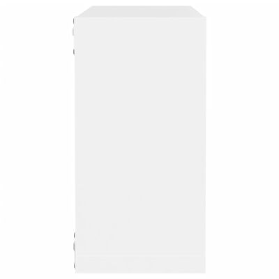 vidaXL Rafturi de perete cub, 2 buc., alb, 30x15x30 cm