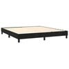 vidaXL Pat box spring cu saltea, negru, 180x200 cm, catifea