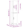 vidaXL Dulap &icirc;nalt, stejar sonoma, 34,5x34x180 cm, lemn prelucrat