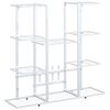 vidaXL Suport pentru flori, 94,5x25x89 cm, alb, fier