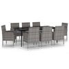 vidaXL Set de mobilier pentru grădină, 9 piese, antracit