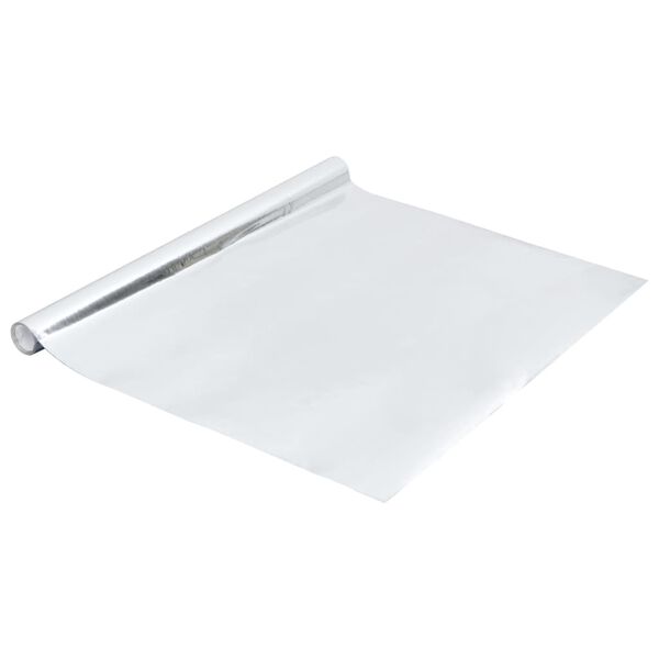 vidaXL Folie mobilier autoadezivă argintiu extralucios 500x90 cm PVC