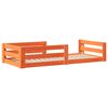 vidaXL Cadru de pat fără saltea maro ceruit 80x200 cm lemn masiv pin