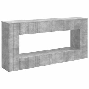 vidaXL Masă de consolă Dungi Gri Beton 155 x 29 x 74 cm Lemn prelucrat