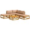 vidaXL Set de canapea 6 buc. natural Lemn Solid de Acacia