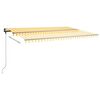 vidaXL Copertină autonomă retractabilă manual galben/alb 500x350 cm