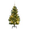 vidaXL Brad Crăciun artificial articulat cu 150 LED-uri/globuri 120 cm
