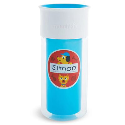 430938 Munchkin Insulated Personalised Cup "Miracle 360°" Blue