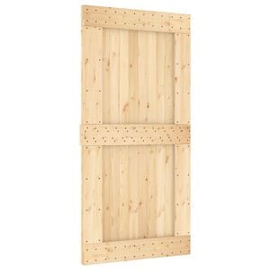 vidaXL Ușă glisantă NARVIK Natural și Negru 100 x 210 cm (213,5 cm)