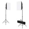 vidaXL Set studio foto cu lumini softbox și reflector