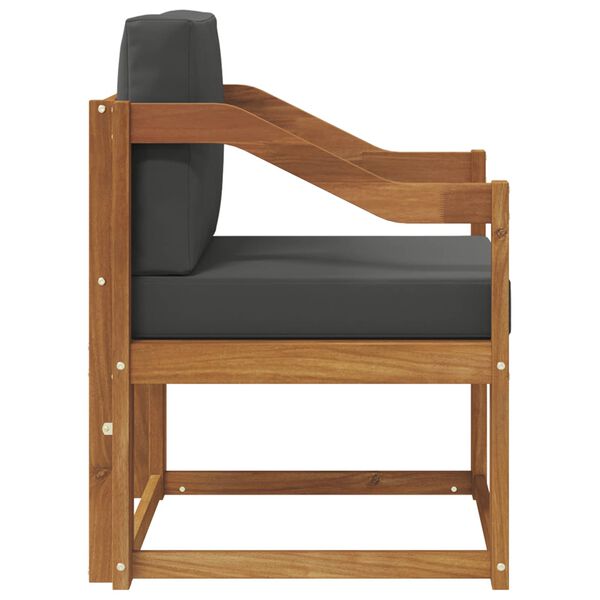 vidaXL Canapea de exterior Lemn de acacia solid și poliester natural