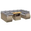 vidaXL Set canapele de grădină cu perne, 10 piese, bej, poliratan