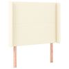 vidaXL Tăblie de pat cu aripioare, crem, 103x16x118/128 cm, piele eco