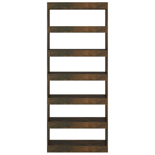 vidaXL Bibliotecă/Separator cameră, stejar afumat, 80x30x198 cm, PAL