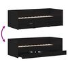 vidaXL Cadru de daybed cu sertare cu sertar Stejar negru 90 x 190 cm