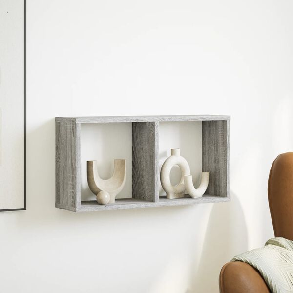 vidaXL Dulap de perete, gri sonoma, 60x16x30 cm, lemn prelucrat