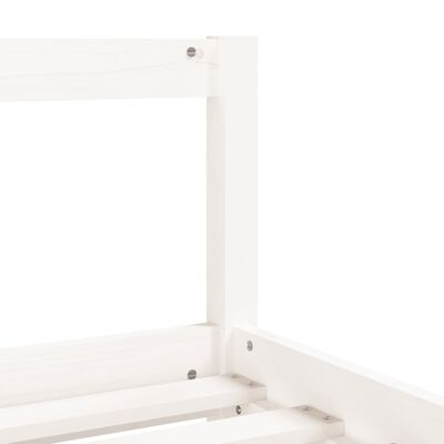 vidaXL Cadru pat copii cu sertare, alb, 80x200 cm, lemn masiv de pin