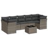 vidaXL Set canapele de grădină cu perne, 8 piese, gri, poliratan