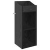 vidaXL Dulap pentru discuri de vinil Stejar Negru 36 x 36 x 95,5 cm