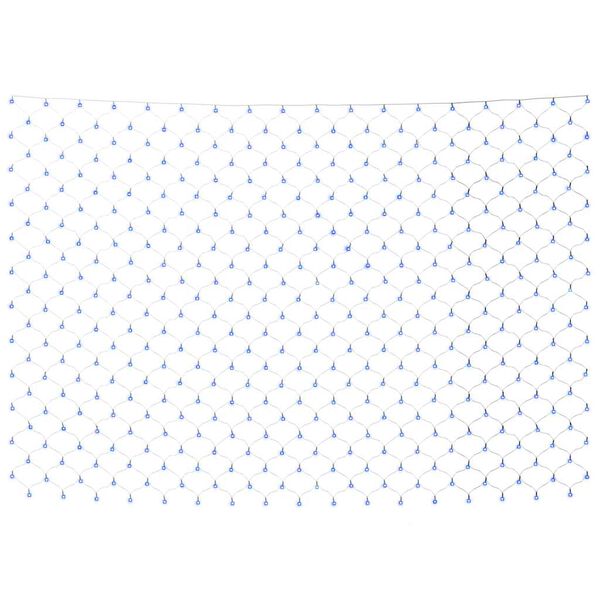 vidaXL Plasă lumini de Crăciun 204 LED-uri, albastru, 3x2 m, int./ext.