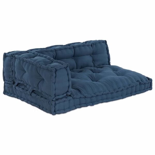 vidaXL Perna pentru canapea pe palet 3 pcs Indigo 120 x 80 x 38 cm