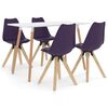 vidaXL Set de masă cu 5 piese 120x60 cm, violet