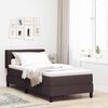vidaXL Pat boxspring cu saltea cu saltea Maro &icirc;nchis 90 x 190 cm