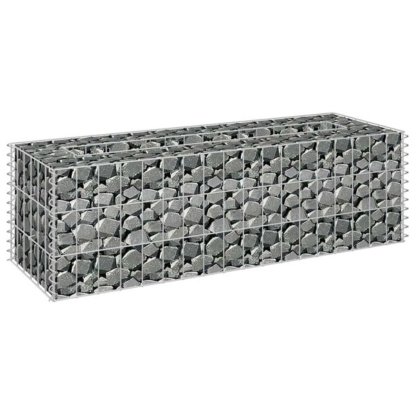 vidaXL Strat înălțat gabion, 90 x 30 x 30 cm, oțel galvanizat