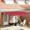 vidaXL Cortina Retractabilă Roșu 400 &times; 300 cm Poliester și Aluminiu