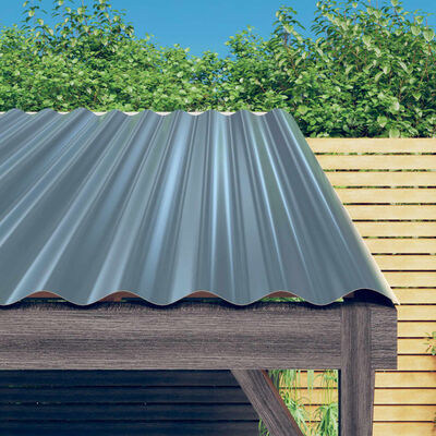 vidaXL Panouri de acoperiș 12 buc. oțel vopsit gri 60x36 cm