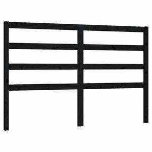 vidaXL Tăblie de pat, negru, 166x4x100 cm, lemn masiv de pin