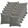 vidaXL Husă pentru pernă 12 pcs HOUTEN Gri &icirc;nchis 45 x 45 cm