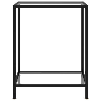 vidaXL Masă consolă, transparent, 60 x 35 x 75 cm, sticlă securizată