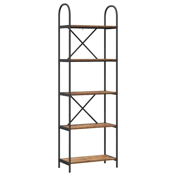 vidaXL Raft pentru cărți Lemn vechi 60 x 30 x 183 cm Lemn compozit