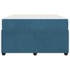 vidaXL Cadru de pat cu saltea cu saltea albastru 120 x 190 cm Catifea
