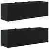 vidaXL Jardiniere grădină 3 ghivece 2 buc. negru 105x30x32cm poliratan