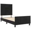vidaXL Pat cu arcuri cu headboard Negru 100 x 200 cm Catifea