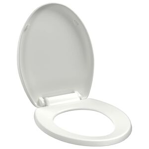 vidaXL Capac WC cu &icirc;nchidere silențioasă, eliberare rapidă, alb